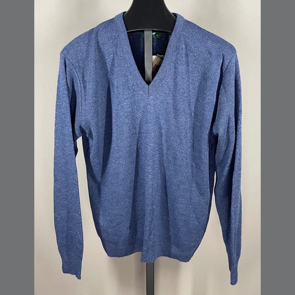 NEW Jantzen Sweater Mens XL blue knit pull over vintage classic preppy